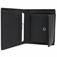 Oxhide Black Cardholder With Coin Pouch- J0010CP BLK