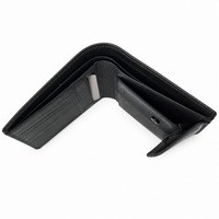 Oxhide Black Cardholder With Coin Pouch- J0010CP BLK