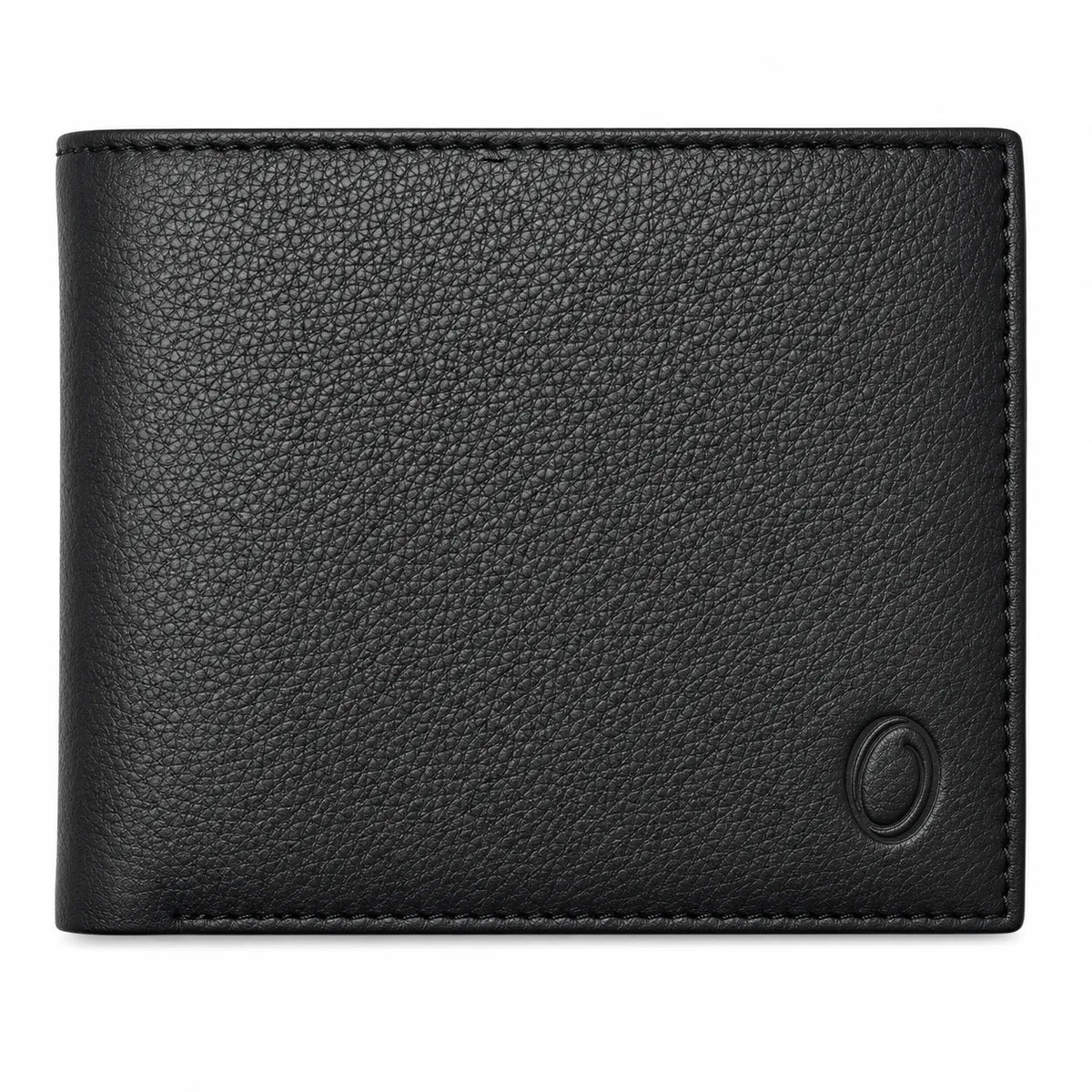 Mens Wallet in Real Leather - Bifold Wallet - Full Grain Leather Wallet - Wallet with zip - Black Color - J0002 Oxhide