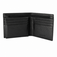 Mens Wallet in Real Leather - Bifold Wallet - Full Grain Leather Wallet - Wallet with zip - Black Color - J0002 Oxhide