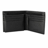 Mens Wallet in Real Leather - Bifold Wallet - Full Grain Leather Wallet - Wallet with zip - Black Color - J0002 Oxhide