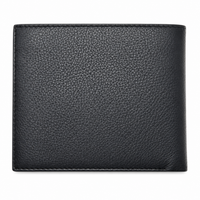 Mens Wallet in Real Leather - Bifold Wallet - Full Grain Leather Wallet - Wallet with zip - Black Color - J0002 Oxhide