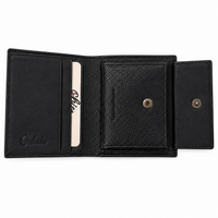 Oxhide Black Cardholder With Coin Pouch- J0010CP BLK