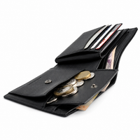 Oxhide Leather Wallet with Coin Pouch and Zip Pocket - Oxhide J0009NL