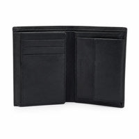 Leather Wallet Men with Coin Pouch - Black Wallet - Bifold Wallet - Full Grain Leather Wallet - J0007 Oxhide