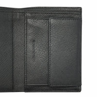 Leather Wallet Men with Coin Pouch - Black Wallet - Bifold Wallet - Full Grain Leather Wallet - J0007 Oxhide