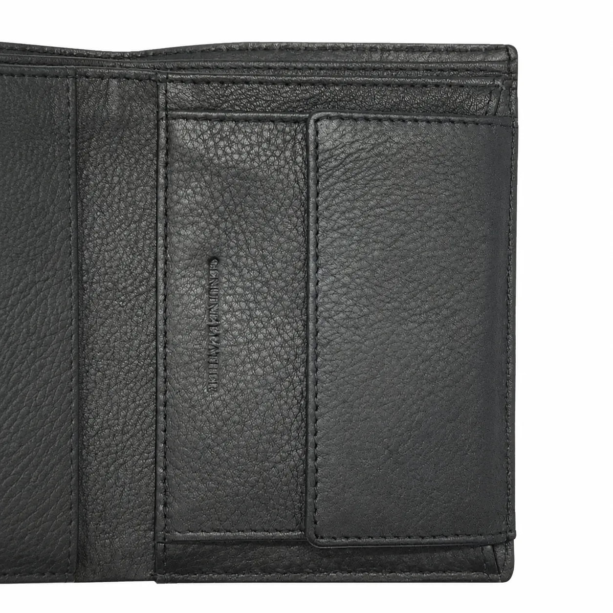 Leather Wallet Men with Coin Pouch - Black Wallet - Bifold Wallet - Full Grain Leather Wallet - J0007 Oxhide