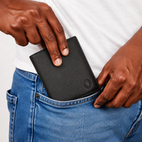 Leather Wallet Men with Coin Pouch - Black Wallet - Bifold Wallet - Full Grain Leather Wallet - J0007 Oxhide