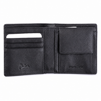Wallet for Men with coin pouch-Minimalist Wallet -Full Grain Leather Wallet-Slim Wallet Black- SD13 Oxhide