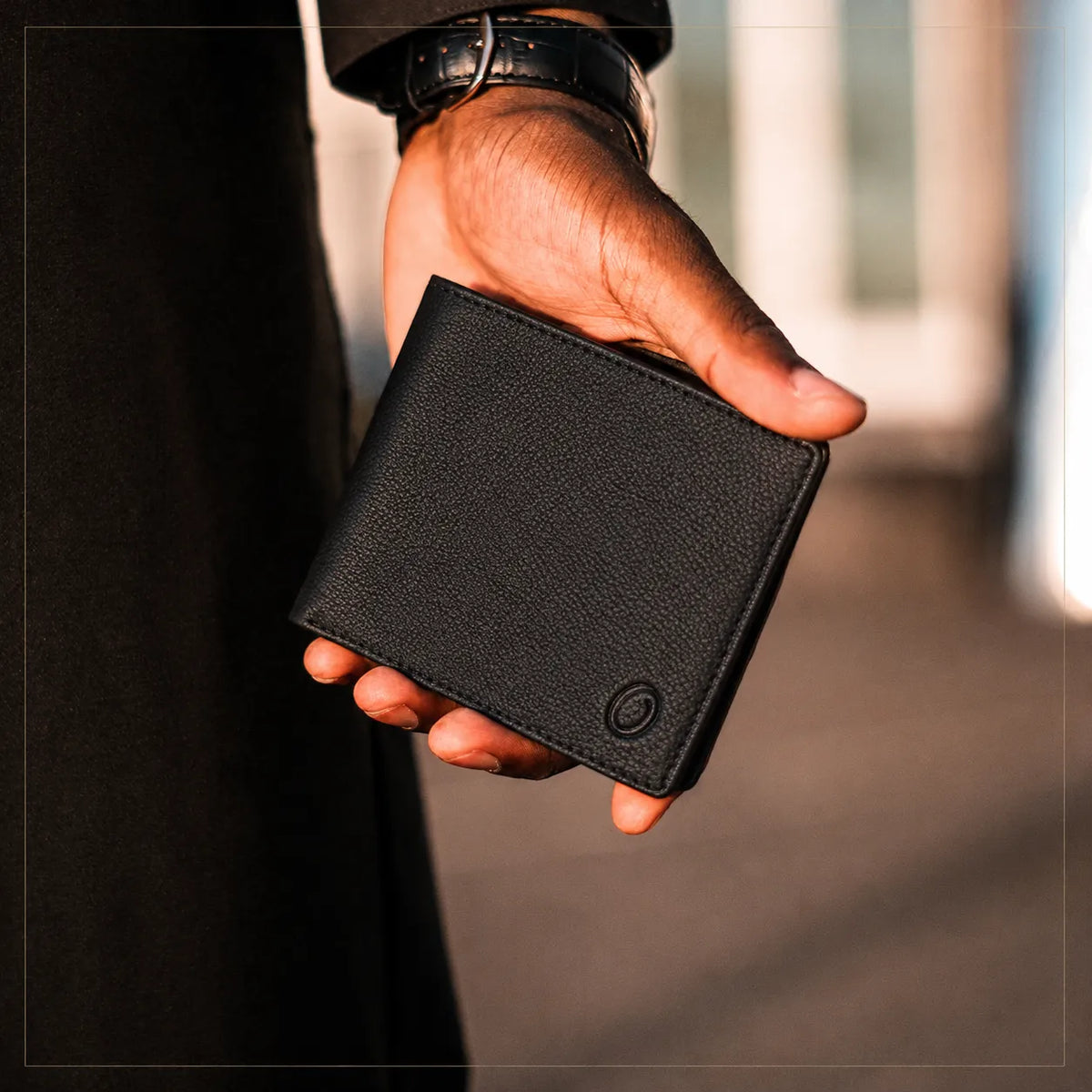 Wallet for Men with coin pouch-Minimalist Wallet -Full Grain Leather Wallet-Slim Wallet Black- SD13 Oxhide