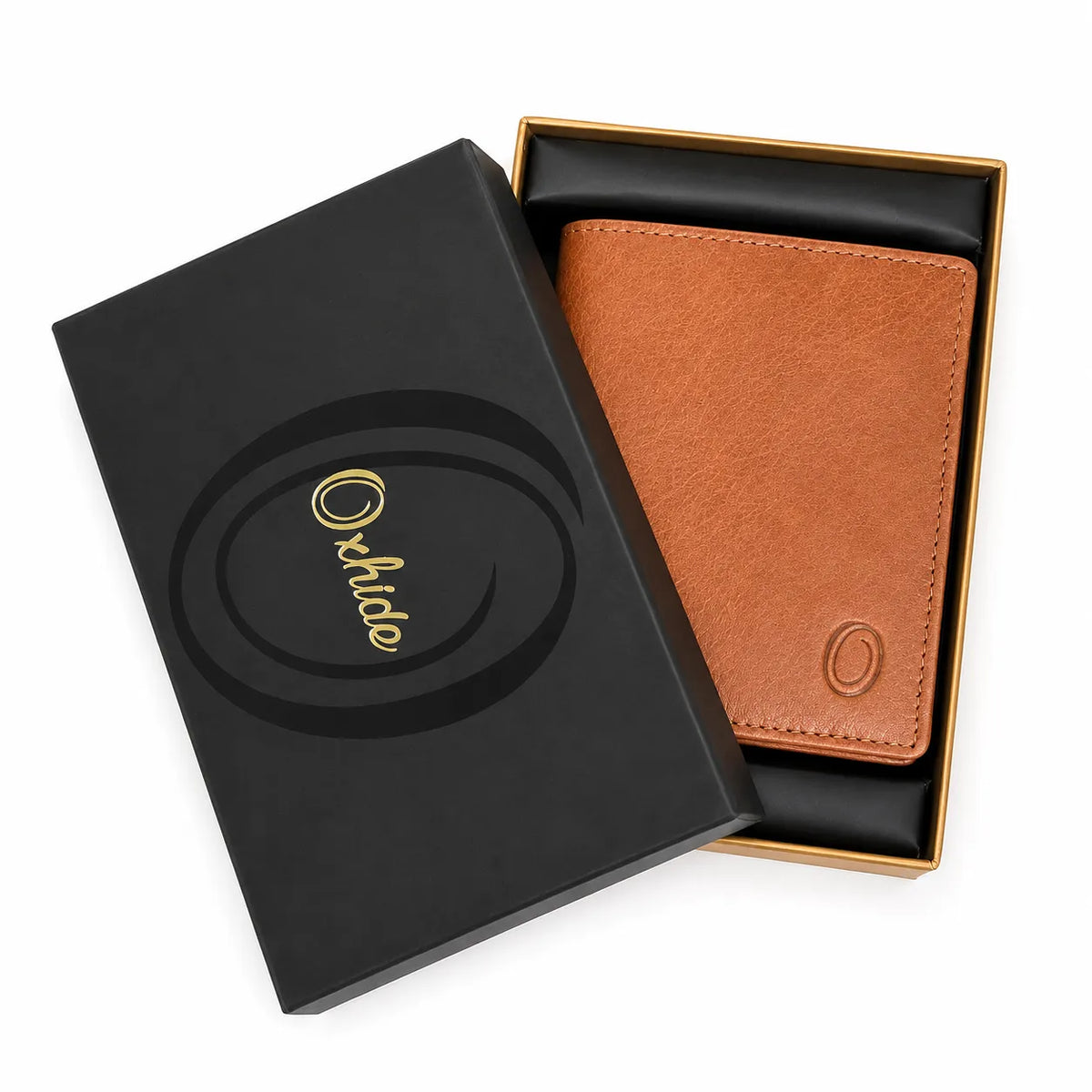Oxhide Compact wallet in Vintage Leather in Brown colour -OXHIDE J0061 BROWN