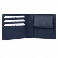 Wallet for Men with coin pouch-Minimalist Wallet -Full Grain Leather Wallet-Slim Wallet Blue- SD13 Oxhide