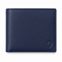 Wallet for Men with coin pouch-Minimalist Wallet -Full Grain Leather Wallet-Slim Wallet Blue- SD13 Oxhide