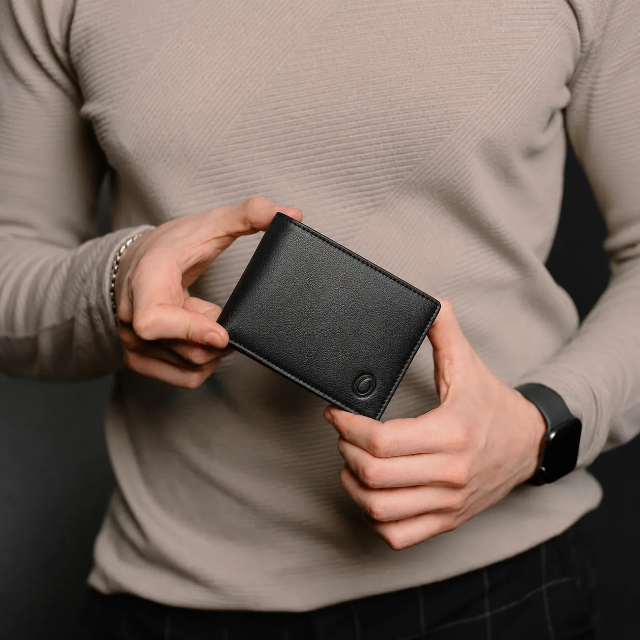 Wallet for Men-Minimalist Wallet -Full Grain Leather Wallet-Slim Wallet Black Wallet -SD12 Oxhide