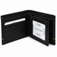 Leather Wallet For Men-Bifold Wallet -Full Grain Leather Wallet -Black Wallet -SD18 Oxhide