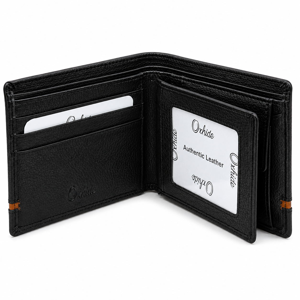 Leather Wallet For Men-Bifold Wallet -Full Grain Leather Wallet -Black Wallet -SD18 Oxhide