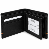 Leather Wallet For Men-Bifold Wallet -Full Grain Leather Wallet -Black Wallet -SD18 Oxhide