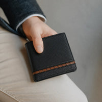 Leather Wallet For Men-Bifold Wallet -Full Grain Leather Wallet -Black Wallet -SD18 Oxhide