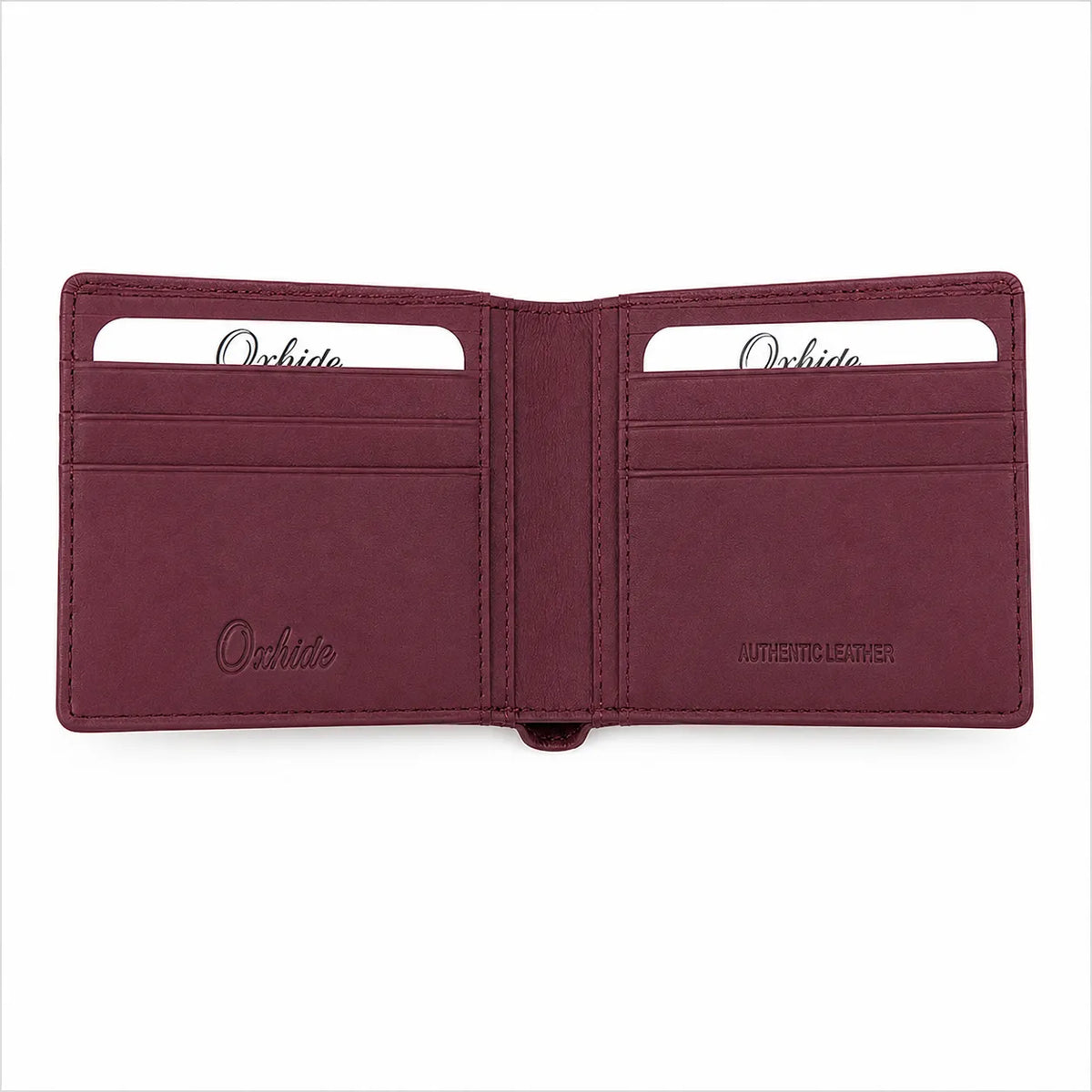 Wallet for Men-Minimalist Wallet -Full Grain Leather Wallet-Slim Wallet Red -SD12 Oxhide