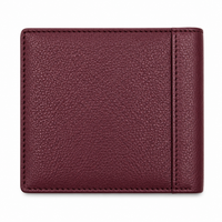Wallet for Men-Minimalist Wallet -Full Grain Leather Wallet-Slim Wallet Red -SD12 Oxhide