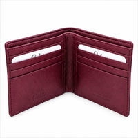 Wallet for Men-Minimalist Wallet -Full Grain Leather Wallet-Slim Wallet Red -SD12 Oxhide
