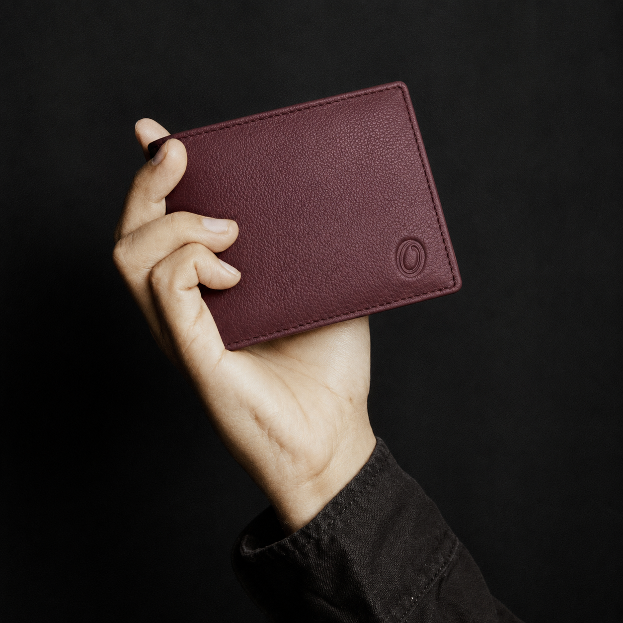 Wallet for Men-Minimalist Wallet -Full Grain Leather Wallet-Slim Wallet Red -SD12 Oxhide