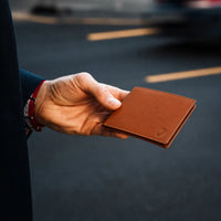 Wallet for Men with coin pouch-Minimalist Wallet -Full Grain Leather Wallet-Slim Wallet BROWN Wallet - SD13 Oxhide