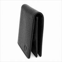 Leather Card Holder Wallet - Leather Mini Wallet - Leather Card Wallet - cardholder - Leather Card Pouch - Oxhide 4425 - BLACK