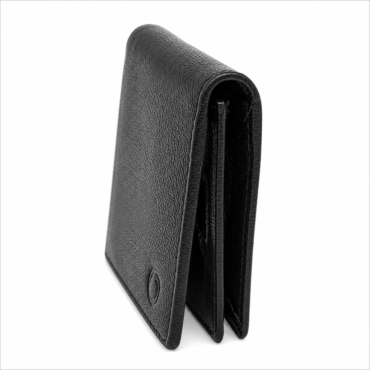 Leather Card Holder Wallet - Leather Mini Wallet - Leather Card Wallet - cardholder - Leather Card Pouch - Oxhide 4425 - BLACK