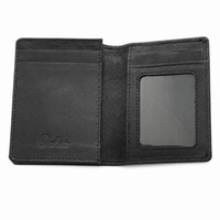 Leather Card Holder Wallet - Leather Mini Wallet - Leather Card Wallet - cardholder - Leather Card Pouch - Oxhide 4425 - BLACK