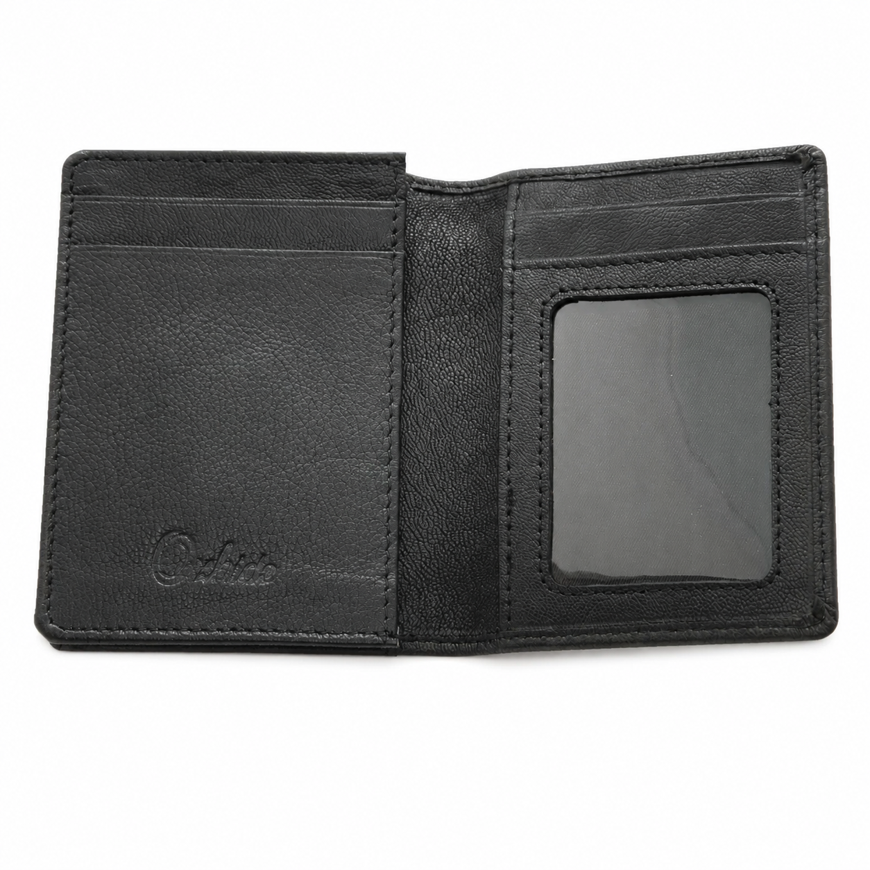 Leather Card Holder Wallet - Leather Mini Wallet - Leather Card Wallet - cardholder - Leather Card Pouch - Oxhide 4425 - BLACK