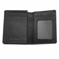 Leather Card Holder Wallet - Leather Mini Wallet - Leather Card Wallet - cardholder - Leather Card Pouch - Oxhide 4425 - BLACK
