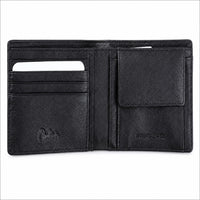 Wallet for Men with coin pouch-Minimalist Wallet -Full Grain Leather Wallet-Slim Wallet Black- SD13 Oxhide