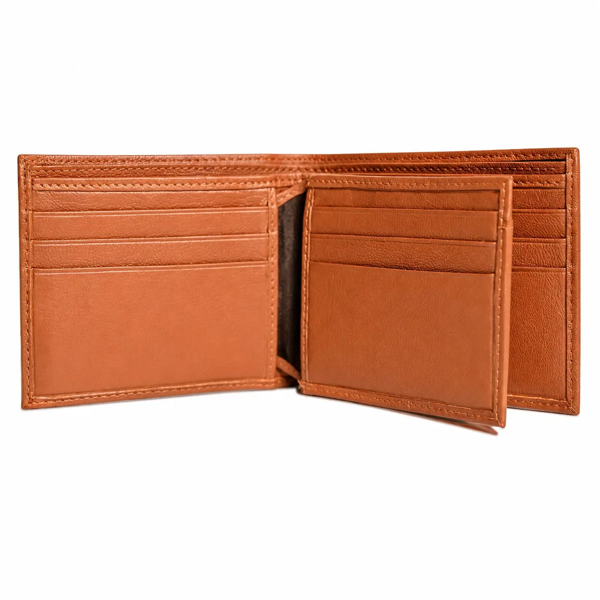 Wallet Men Brown - Bifold Lucky  Wallet- Full Grain Leather Wallet with NO HOLE- Dark Brown Wallet - Oxhide 3851