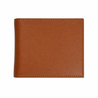 Wallet Men Brown - Bifold Lucky  Wallet- Full Grain Leather Wallet with NO HOLE- DARK Brown Wallet -3704