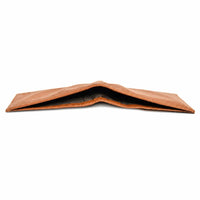 Wallet Men Brown - Bifold Lucky  Wallet- Full Grain Leather Wallet with NO HOLE- DARK Brown Wallet -3704