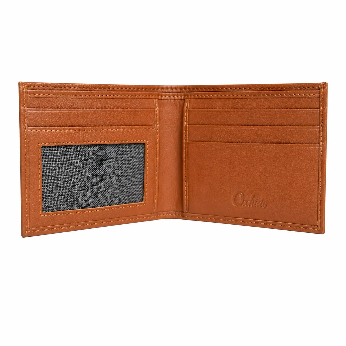 Wallet Men Brown - Bifold Lucky  Wallet- Full Grain Leather Wallet with NO HOLE- DARK Brown Wallet -3704