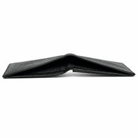 Wallet Men Black with coin pouch - Bifold Lucky Wallet- Full Grain Leather Wallet with NO HOLE- Black Wallet - 3704CP Oxhide