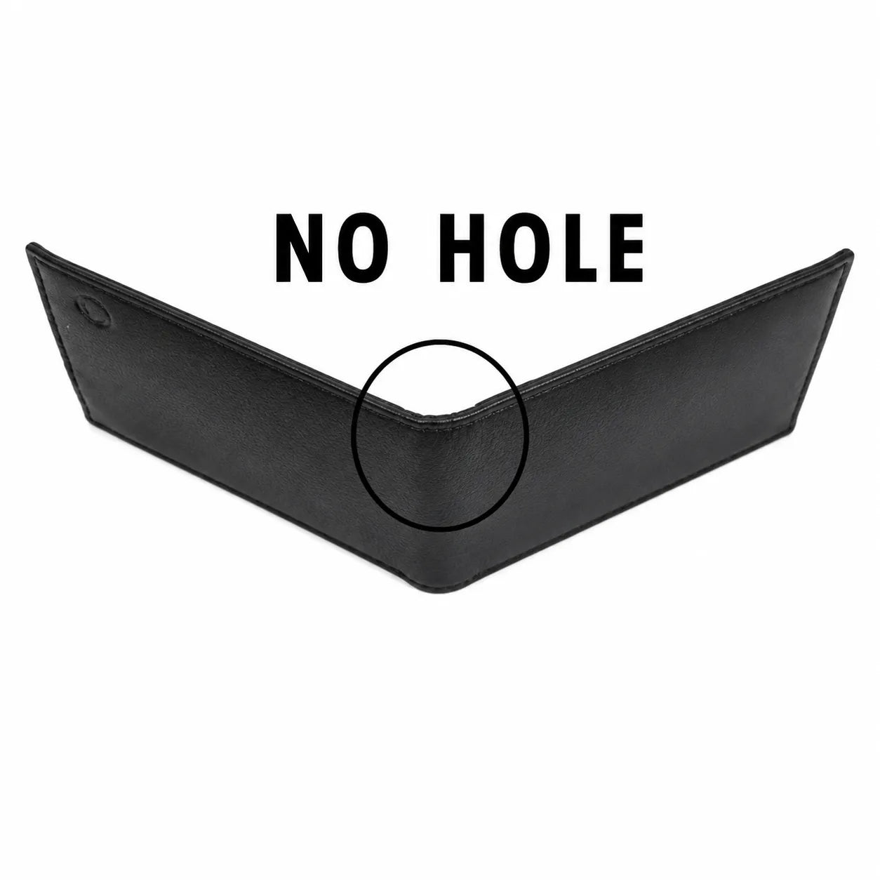 Wallet Men Black with coin pouch - Bifold Lucky Wallet- Full Grain Leather Wallet with NO HOLE- Black Wallet - 3704CP Oxhide