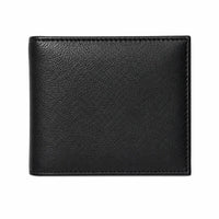 Wallet Men Black with coin pouch - Bifold Lucky Wallet- Full Grain Leather Wallet with NO HOLE- Black Wallet - 3704CP Oxhide