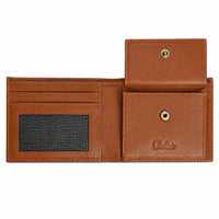 Wallet Men Brown with coin pouch - Bifold Lucky Wallet- Full Grain Leather Wallet with NO HOLE- Brown Wallet - 3704CP Oxhide