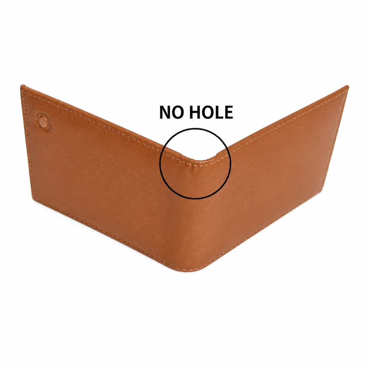 Wallet Men Brown with coin pouch - Bifold Lucky Wallet- Full Grain Leather Wallet with NO HOLE- Brown Wallet - 3704CP Oxhide