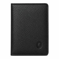 Bi-fold Leather Card Holder Black -4166