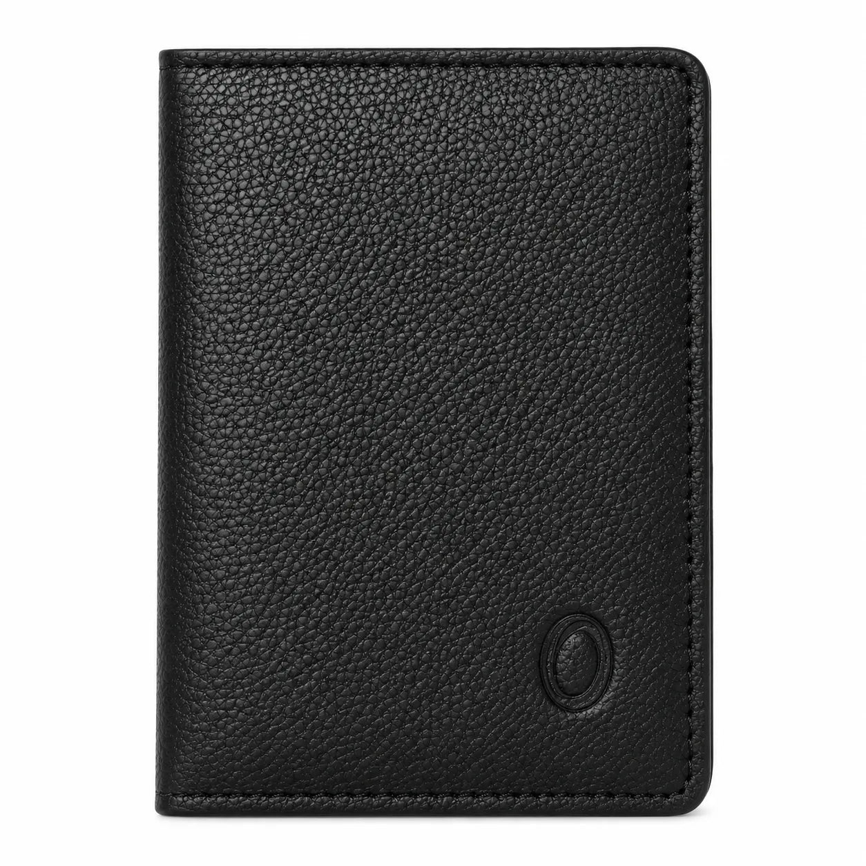 Bi-fold Leather Card Holder Black -4166