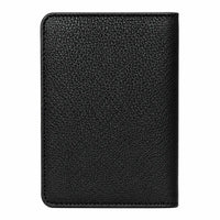 Bi-fold Leather Card Holder Black -4166