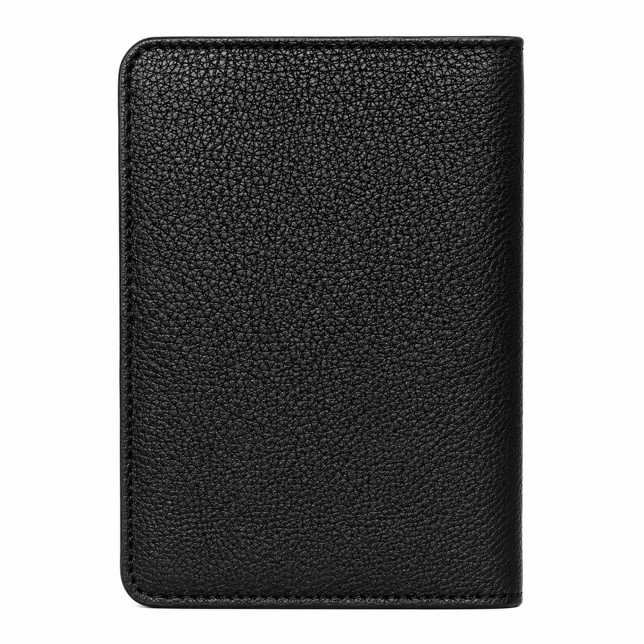 Bi-fold Leather Card Holder Black -4166