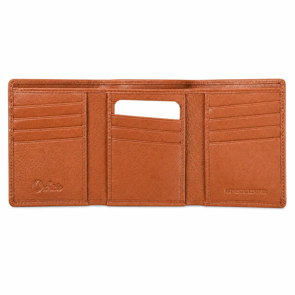 Trifold Wallet Men - Genuine Leather Wallet - Brown Wallet - Compact Wallet - 4199 Oxhide