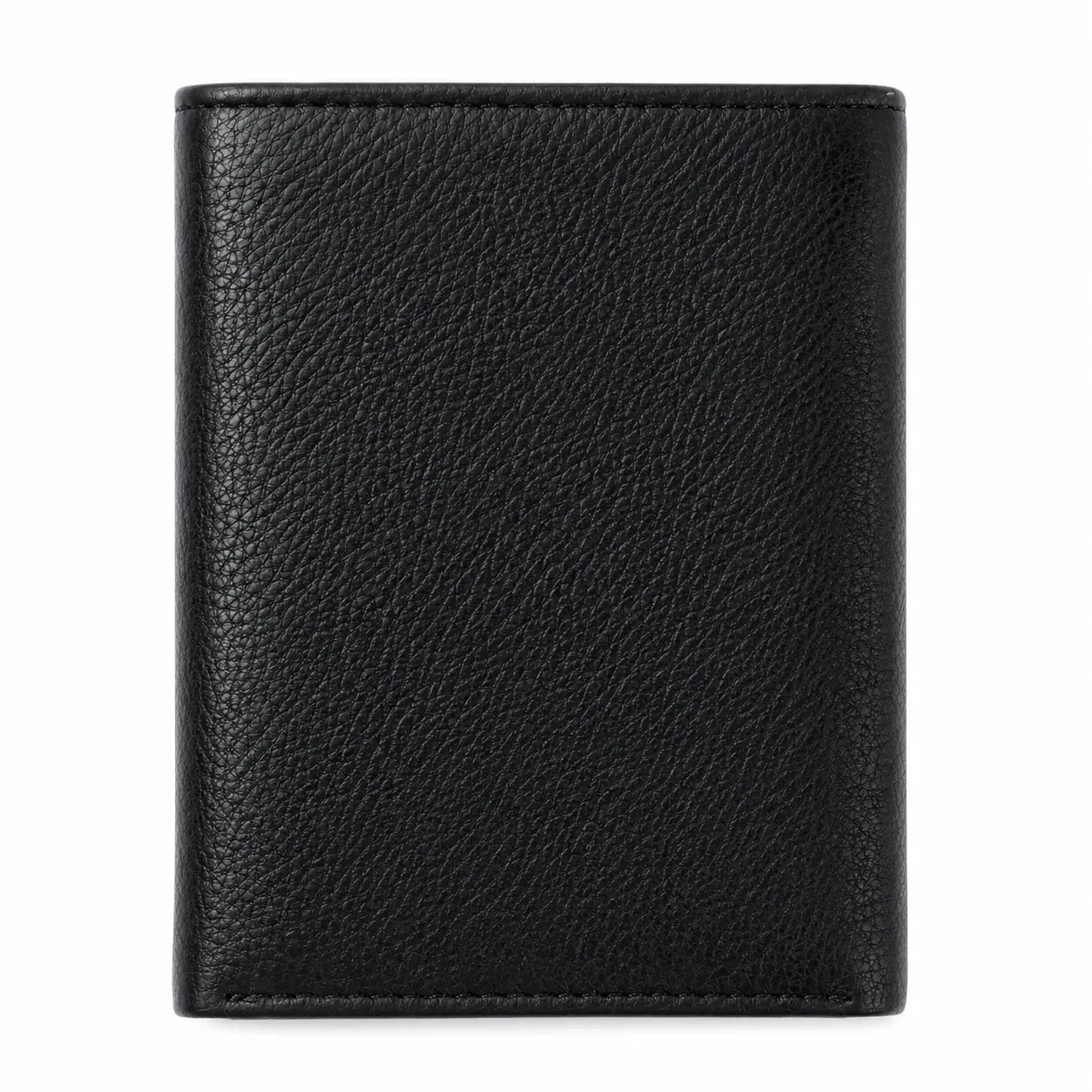 Trifold Wallet Men - Genuine Leather Wallet - Black Wallet - Compact Wallet - 4199 Oxhide