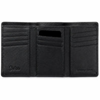 Trifold Wallet Men - Genuine Leather Wallet - Black Wallet - Compact Wallet - 4199 Oxhide