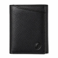 Trifold Wallet Men - Genuine Leather Wallet - Black Wallet - Compact Wallet - 4199 Oxhide